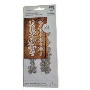 Momenta Metal Die, Line Of Butterflies Flower Leaf A2